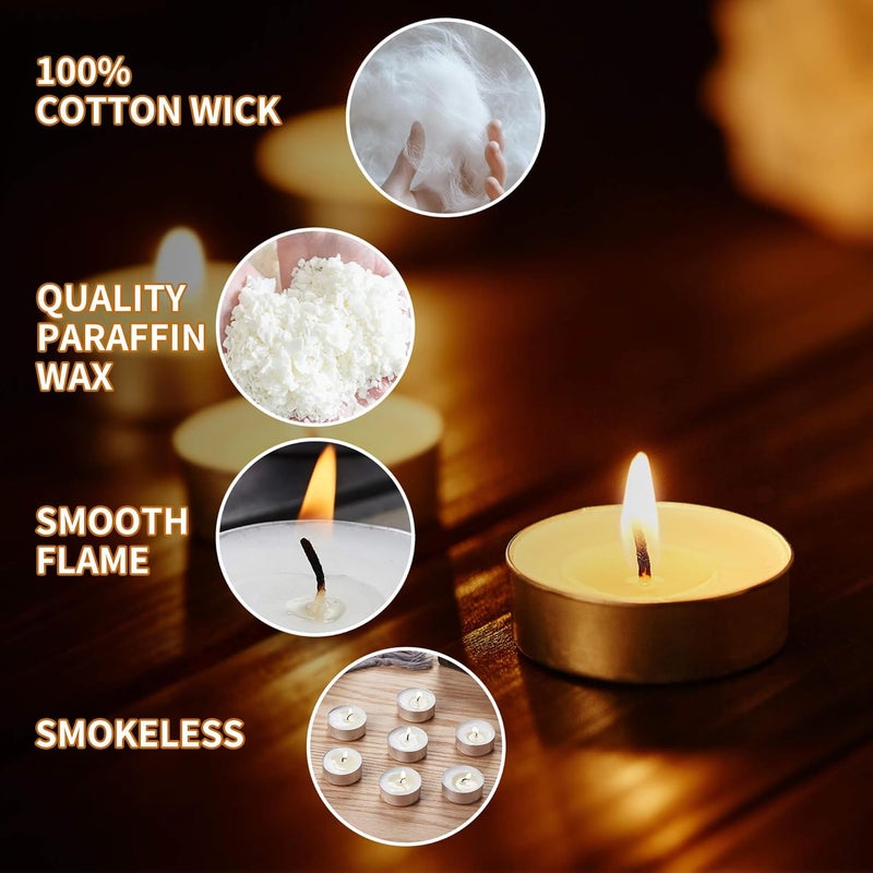 Unbreakable - Tea Light Candles 30 Pack – Unscented Long Lasting 2.5 Hour Burn – White Smokeless Tealights for Decoration, Holiday, Party, Wedding, Home Use - Image 3